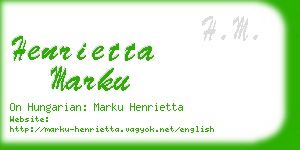 henrietta marku business card